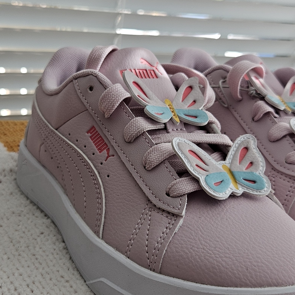 Puma Kids Pink Butterfly Sneakers - Picture 2 of 12